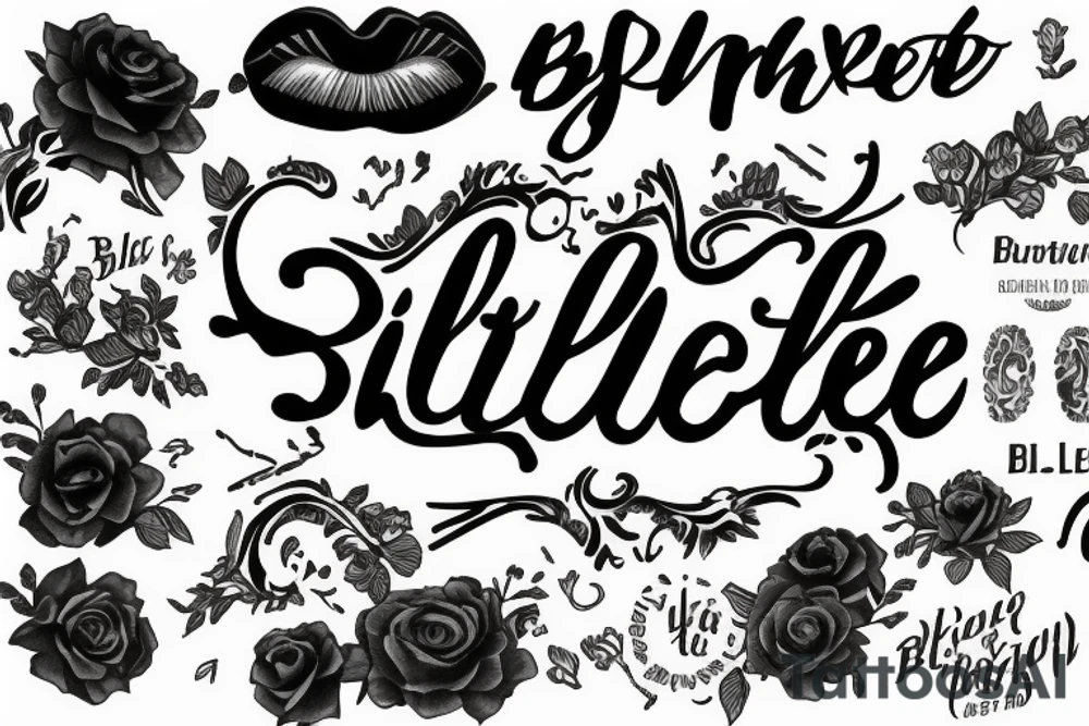 Lettering "Billie Lee" tattoo idea