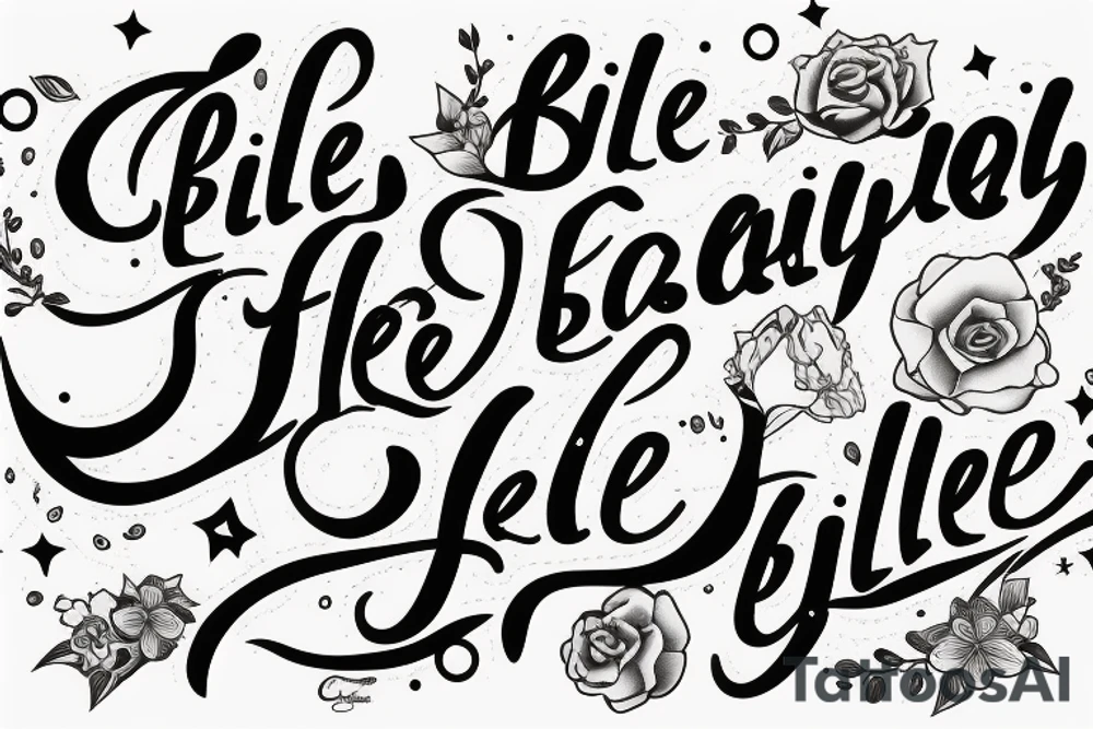 Lettering "Billie Lee" tattoo idea