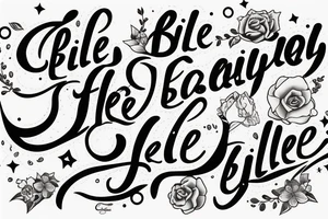 Lettering "Billie Lee" tattoo idea