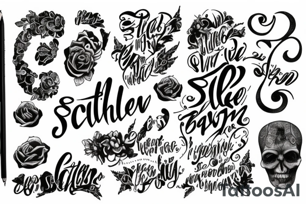 Script writing 
BILLIE tattoo idea