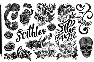 Script writing 
BILLIE tattoo idea