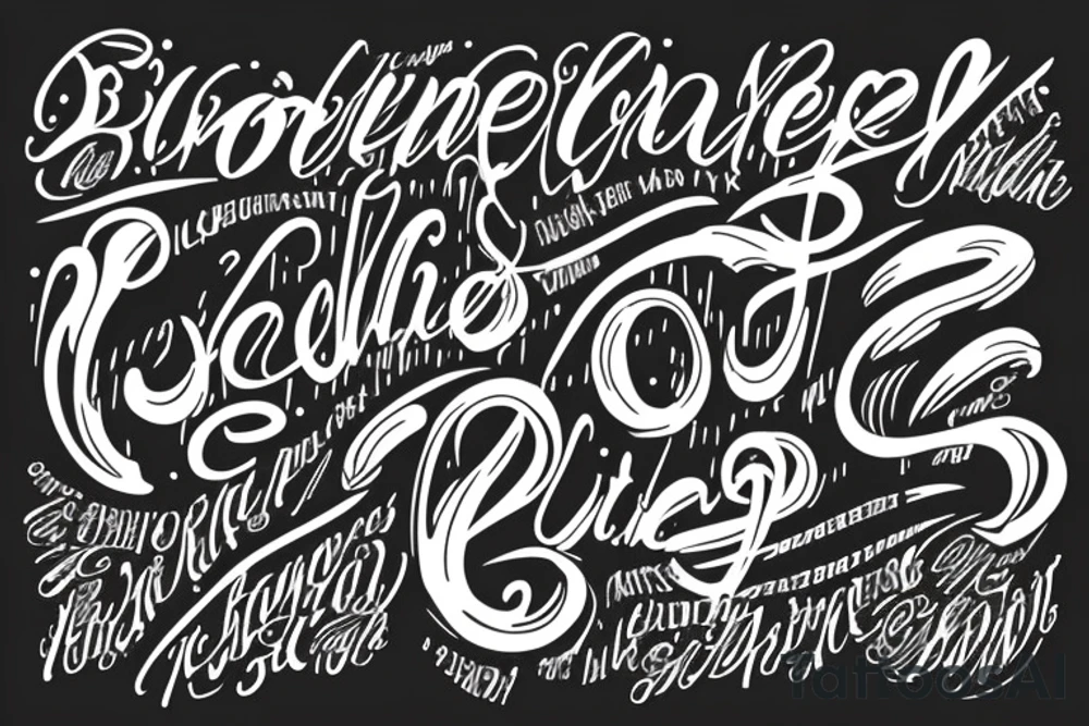 Script writing 
BILLIE tattoo idea