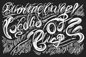 Script writing 
BILLIE tattoo idea
