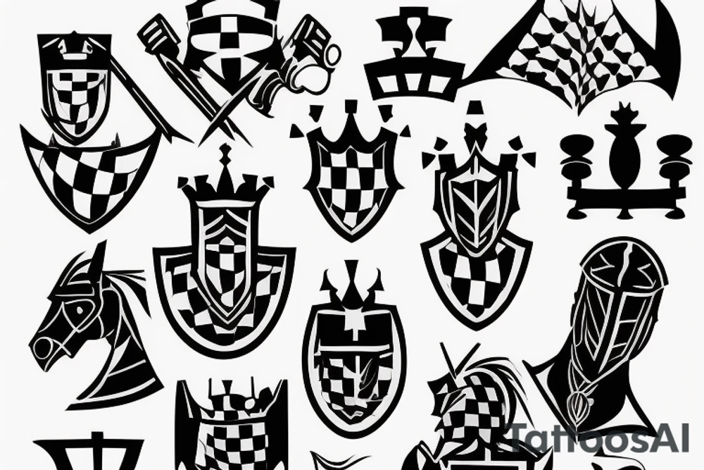Knight chess piece tattoo idea