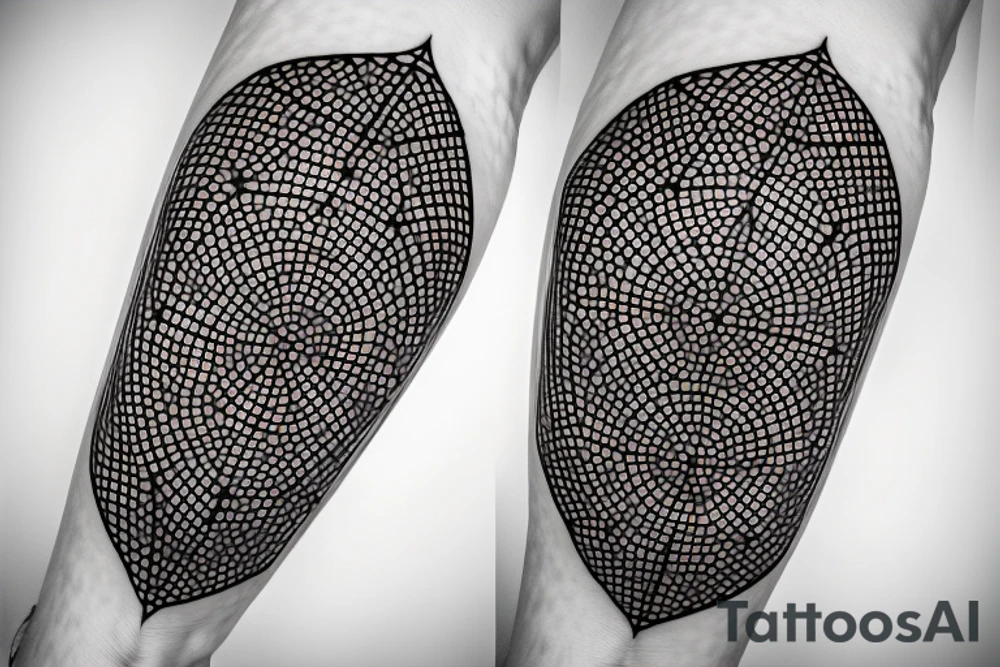 Knight chess piece. Msade of lines ony in geometric style with dotwork tattoo idea