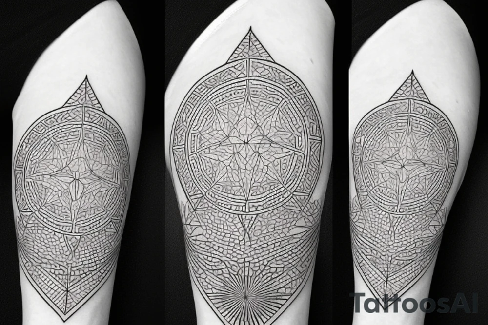 Bishop
geometric style with dotwork tattoo idea