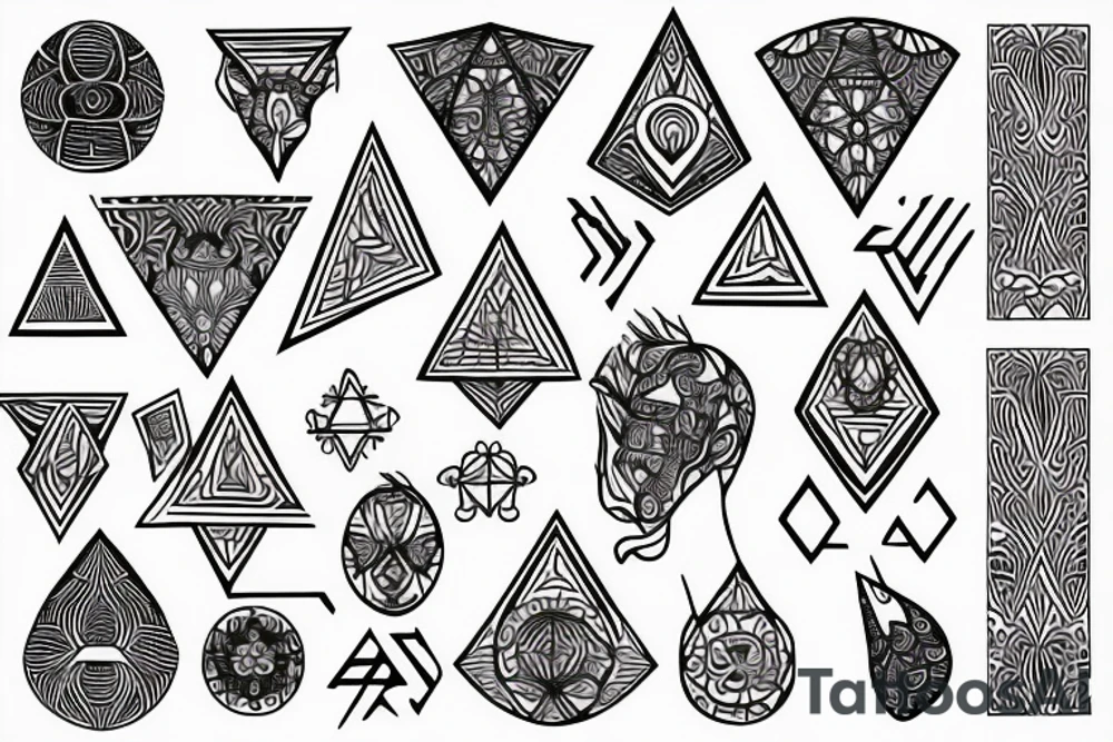 Bishop
geometric style with dotwork tattoo idea