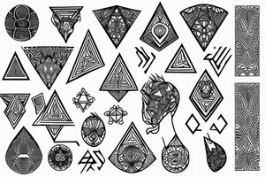 Bishop
geometric style with dotwork tattoo idea