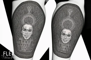 Bishop
geometric style with dotwork tattoo idea
