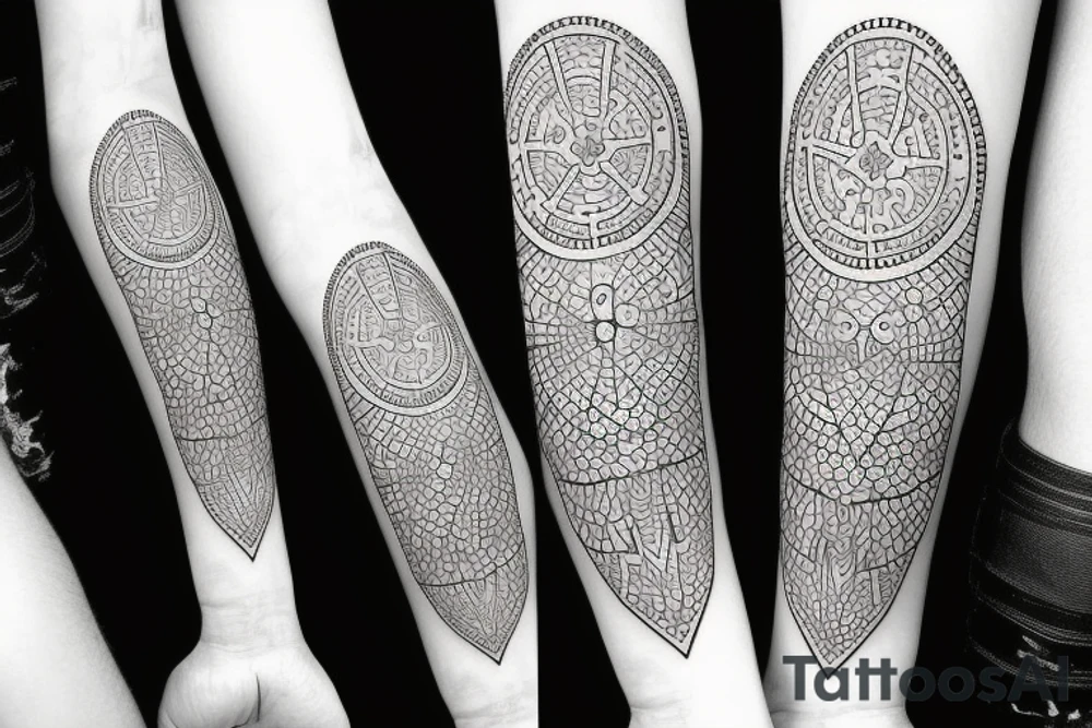 Bishop
geometric style with dotwork tattoo idea