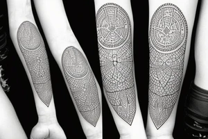Bishop
geometric style with dotwork tattoo idea