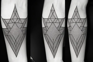 Bishop
geometric style with dotwork tattoo idea