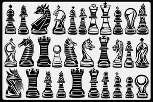 CHess piece set tattoo idea