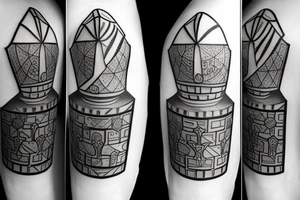 Pawn, rook and knight (chess) tattoo idea