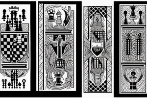 Pawn, rook and knight (chess) tattoo idea