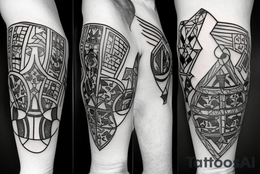 Pawn, rook and knight (chess pieces) tattoo idea