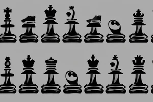 Minimalstic chess pieces standing next to each other:
Pawn
Rook'
Knight tattoo idea