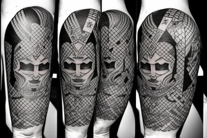 3 chess pieces standing next to each other:
Pawn
Rook'
Knight tattoo idea
