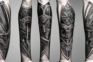 3 chess pieces standing next to each other:
Pawn
Rook'
Knight tattoo idea
