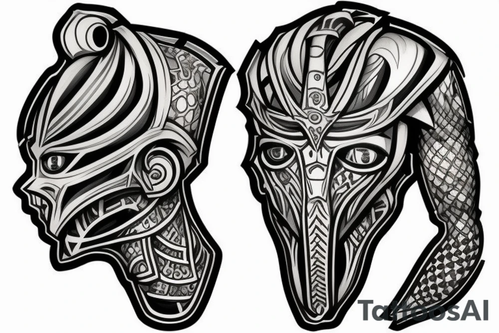 Knight chess piece made of hexagonal surface tattoo idea Knight chess piece made of hexagonal surface tattoo idea