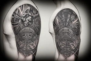 rook chess piece made of graphene tattoo idea