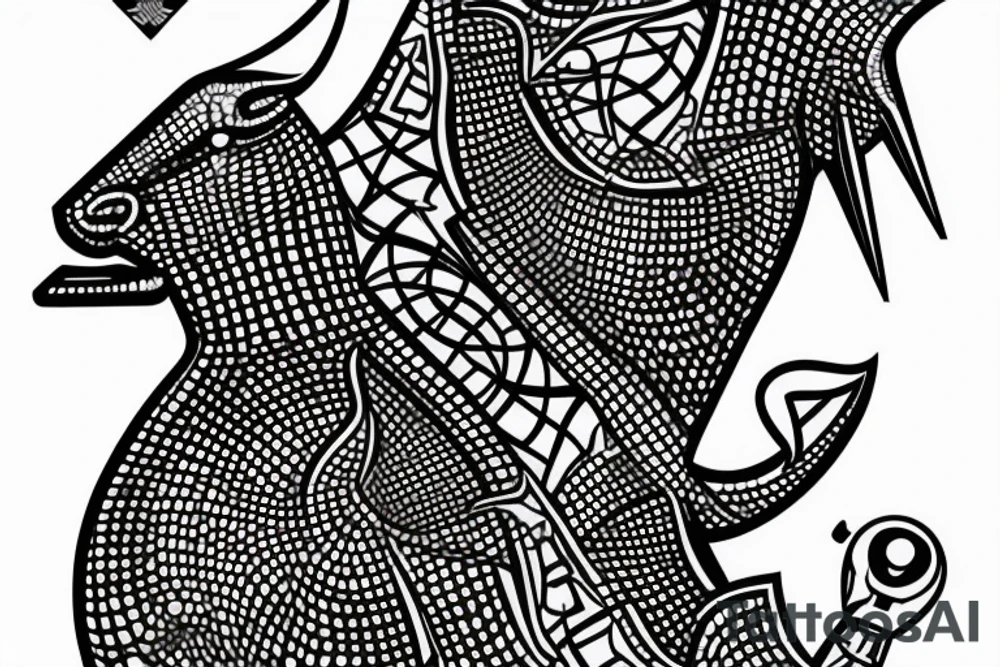 rook chess piece made of graphene tattoo idea