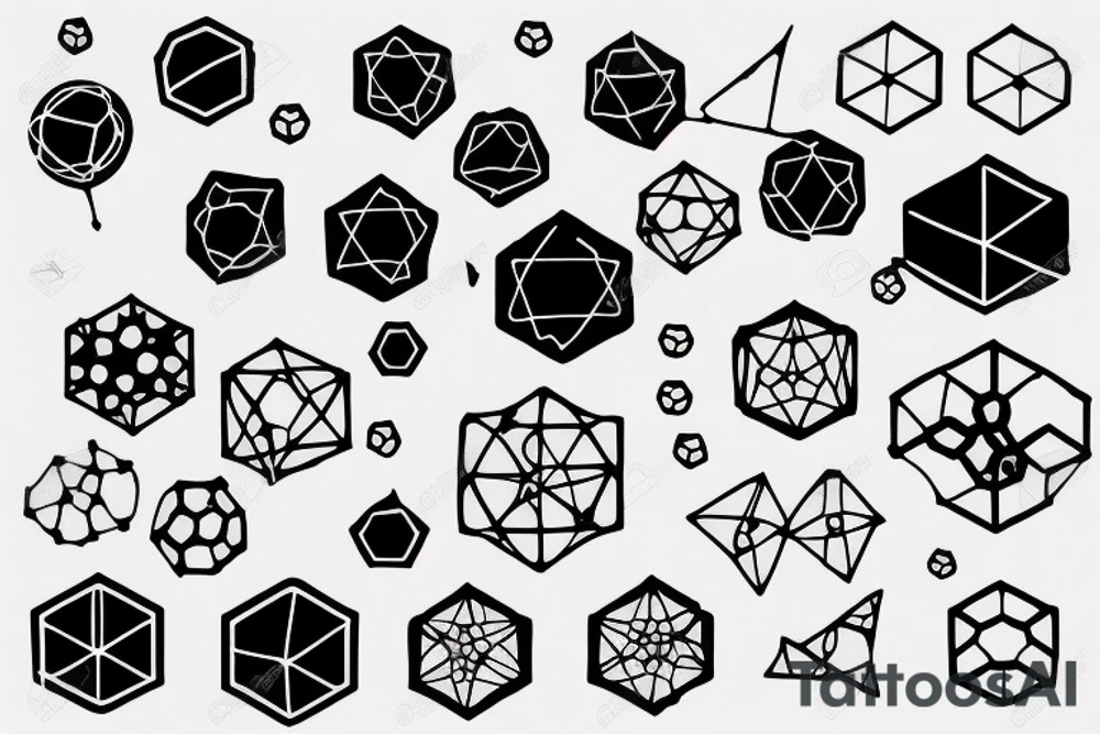 chemistry graphene surface tattoo idea