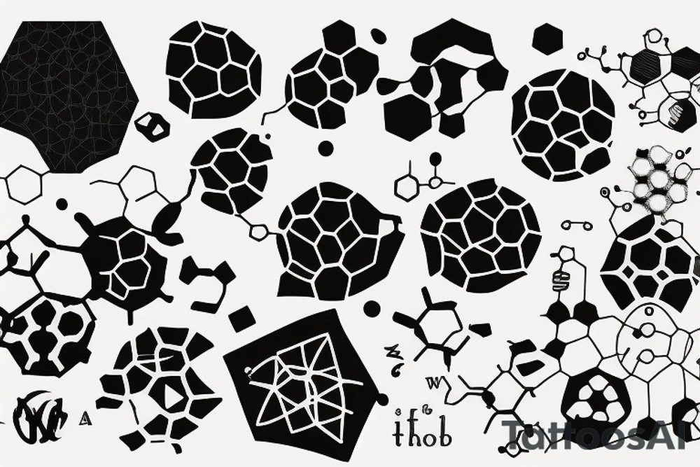 chemistry graphene surface tattoo idea