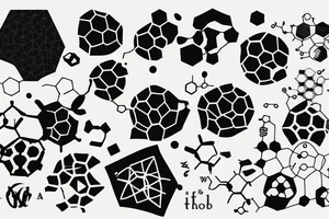 chemistry graphene surface tattoo idea