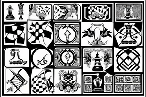 Chess pece set tattoo idea
