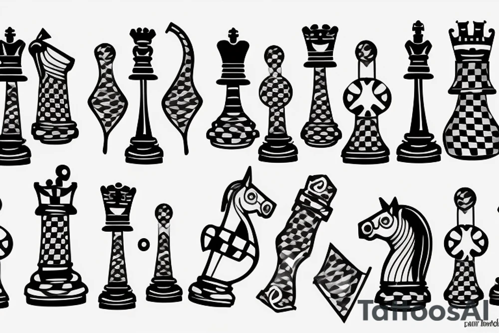 Chess pece set tattoo idea