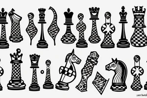 Chess pece set tattoo idea