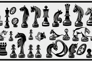 Chess pece set tattoo idea
