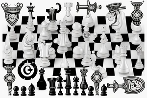 Chess pece set tattoo idea