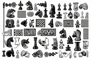 Chess pece set tattoo idea