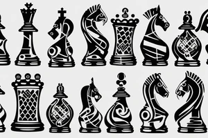 Chess pece set tattoo idea
