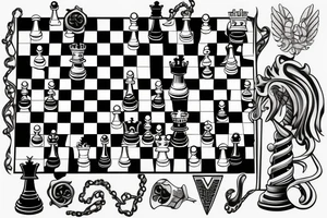 Chess pece set tattoo idea