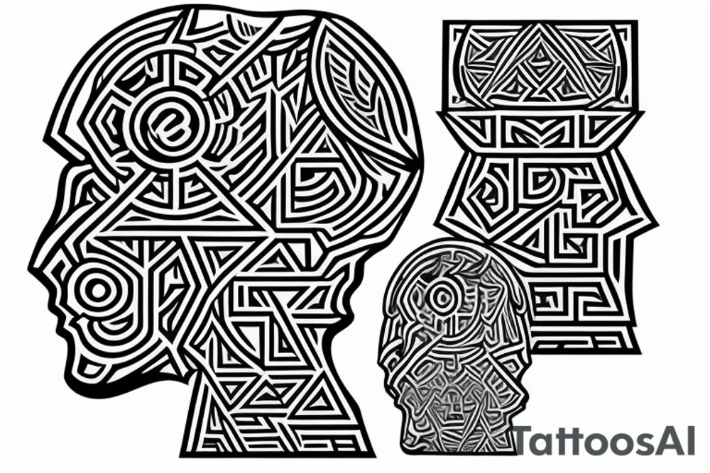 3D Chess piece set tattoo idea
