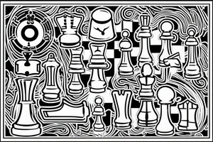 chess pawn  connected to electronic circuit tattoo idea