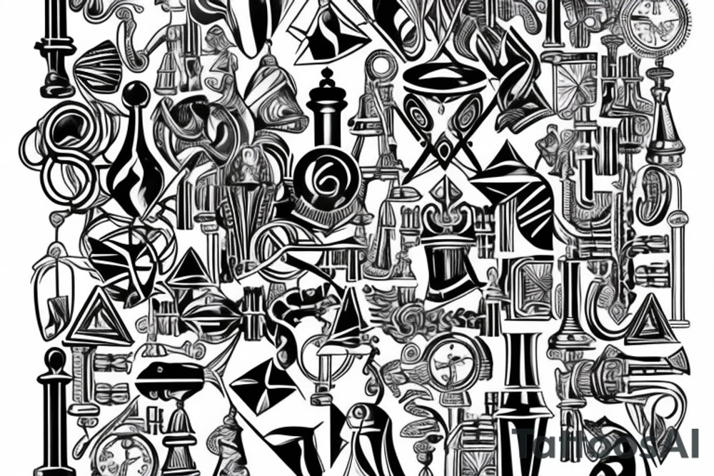 chess pawn  connected to electronic circuit tattoo idea