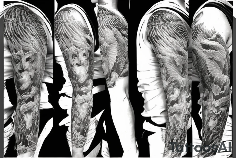Angel rising to heaven tattoo idea