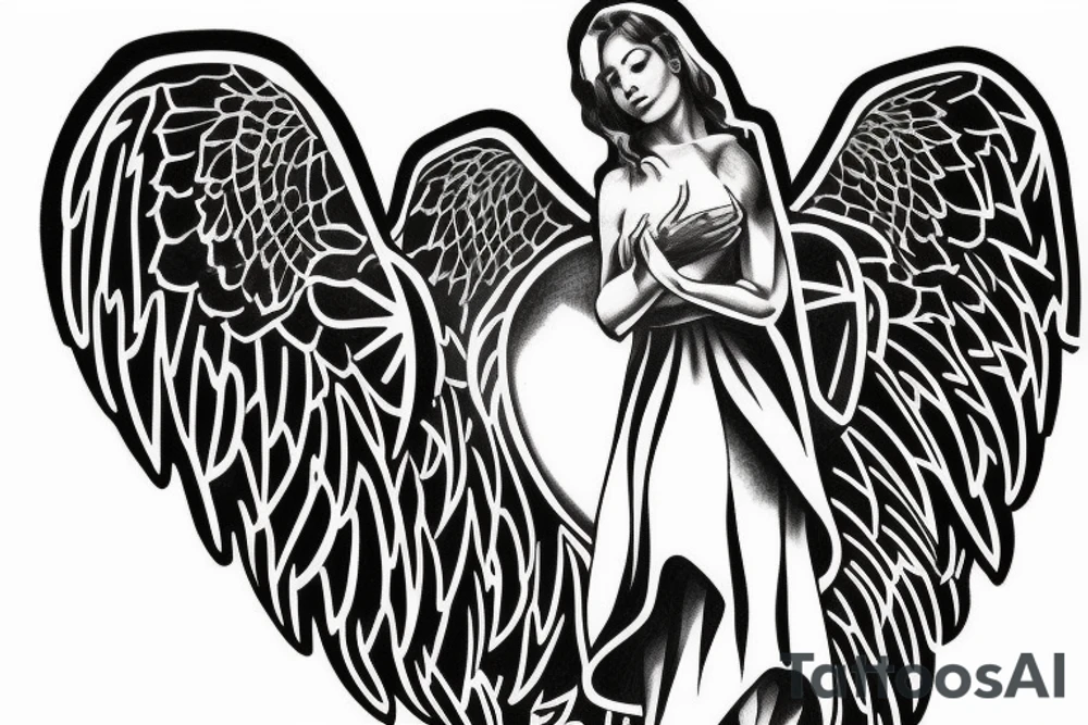 Angel rising to heaven tattoo idea