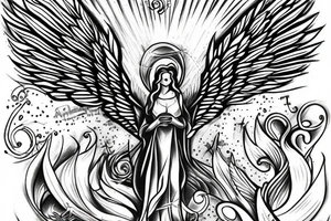 Angel rising to heaven tattoo idea