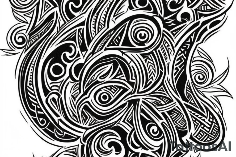 I need a sketch in neo-tribal style tattoo idea