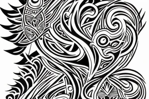 I need a sketch in neo-tribal style tattoo idea