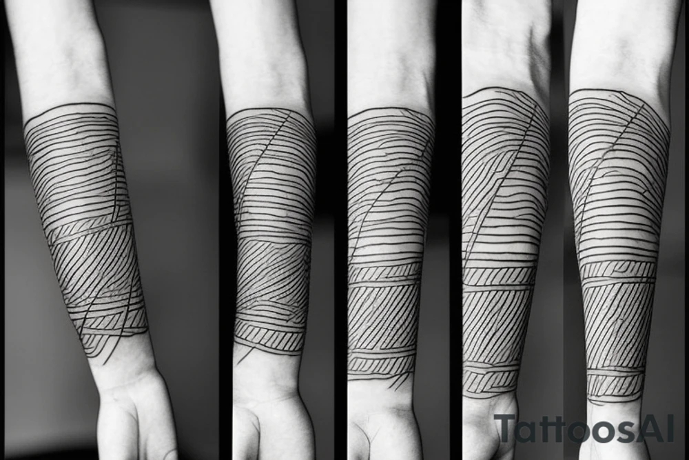 lines on hand tattoo idea