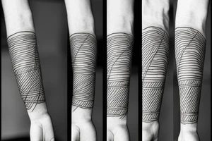 lines on hand tattoo idea