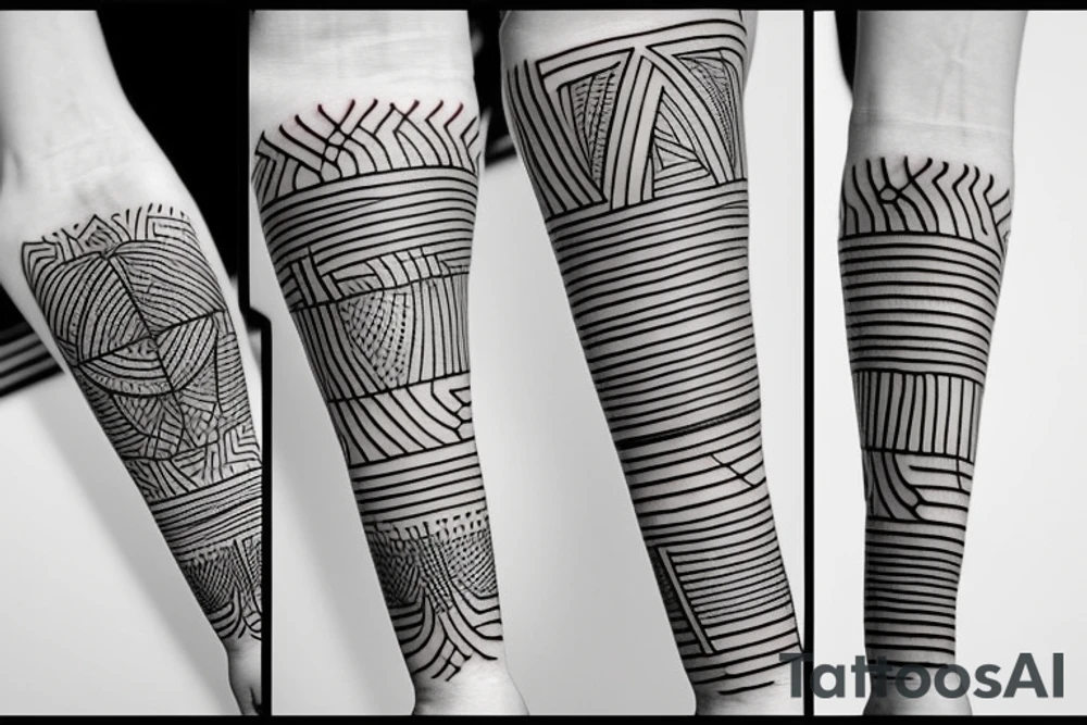 lines on hand tattoo idea