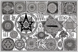 Hamsa compass mandala tattoo idea