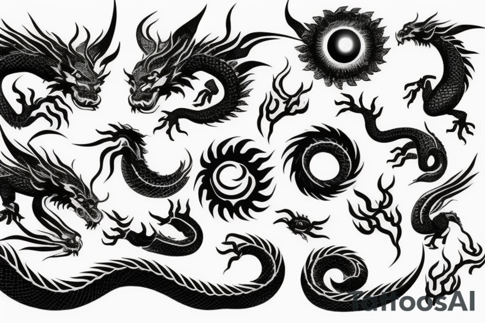 the eye that the dragon eats tattoo idea